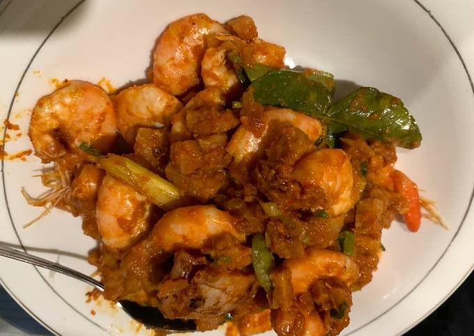 Sambal udang tempe