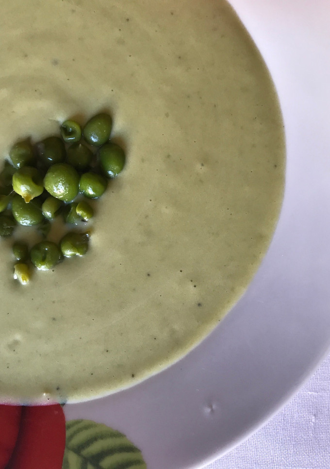 Una foto de Crema de guisantes