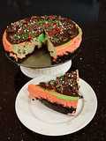 Peppermint / Vanilla Layered Creamy Cheesecake