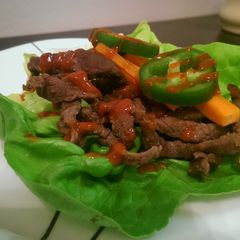 A picture of Bulgogi Lettuce Wraps.