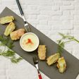 Beer-Battered Green Onion and Prosciutto Fritters