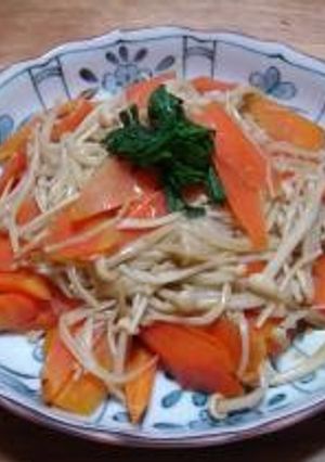 A picture of Quick Enoki Mushroom & Carrot Stir-Fry.