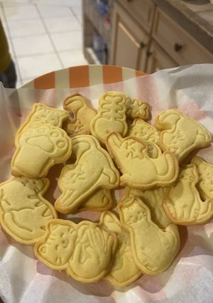 صورة لوصفة كوكيز بالزبدة والفانيلا (بسكويت محبين القطط) ❤️🐈