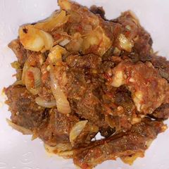 A picture of Goat meat peppermeat.