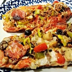 A picture of Eggplant Pizza Supreme.