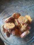 Garlic encrusted roast sweet potatoes