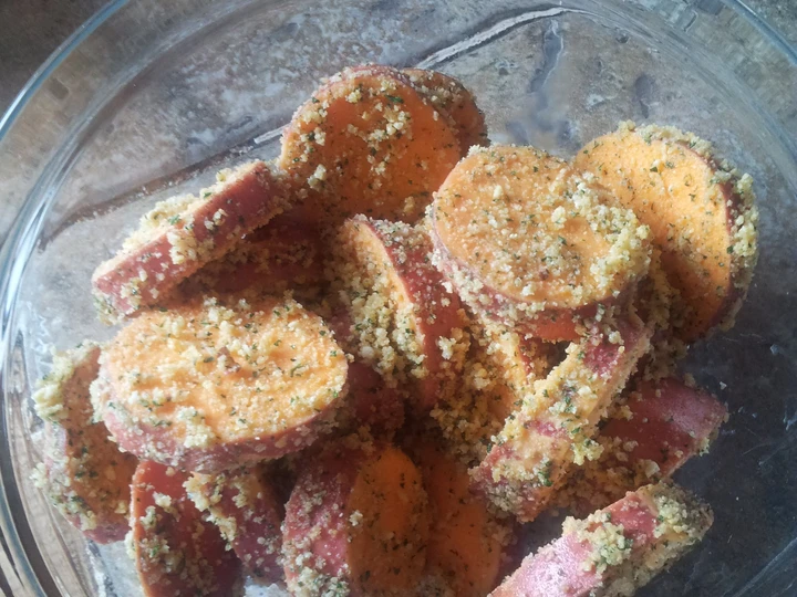 Recipe Garlic encrusted roast sweet potatoes the Awesome  Makes you drool