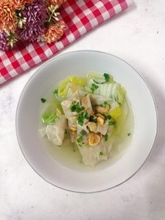Foto resep Pangsit Kuah Sawi Putih