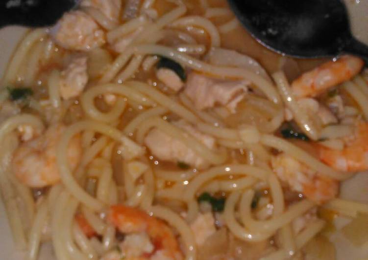 Spaghetti Ayam Udang