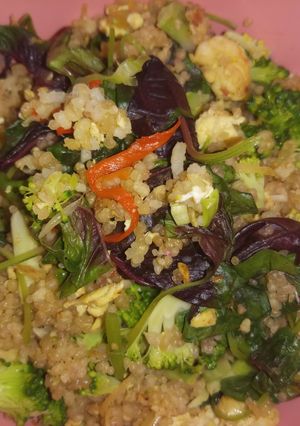 Foto resep Nasi tiwul goreng udang sayuran
