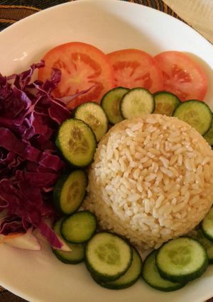 Una foto de Arroz integral a mi estilo