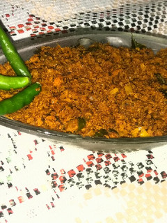 A picture of Fish egg masala fry.