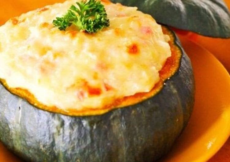 Simple Way to Prepare Perfect Halloween Kabocha Squash Au Gratin