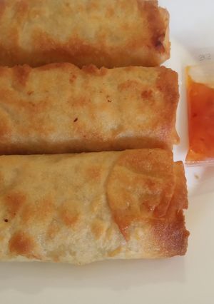 Una foto de Rollitos de primavera de pollo y verdura en Airfryer