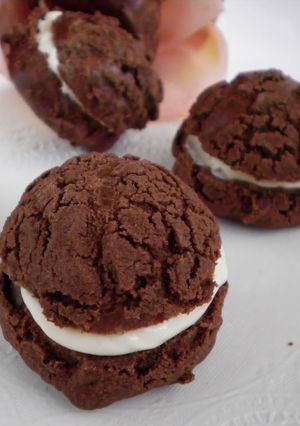 A picture of Bitter Sweet Cocoa Shortbread Cream Puffs.