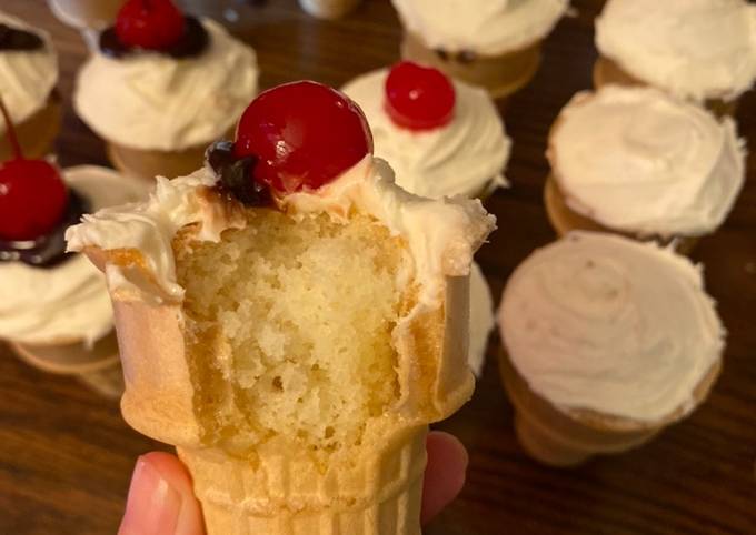 Simple Way to Make Any-night-of-the-week Ice cream cone cupcakes