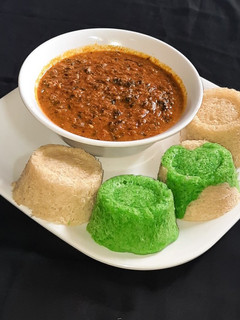 A picture of Alkubus with pumpkin soup.
