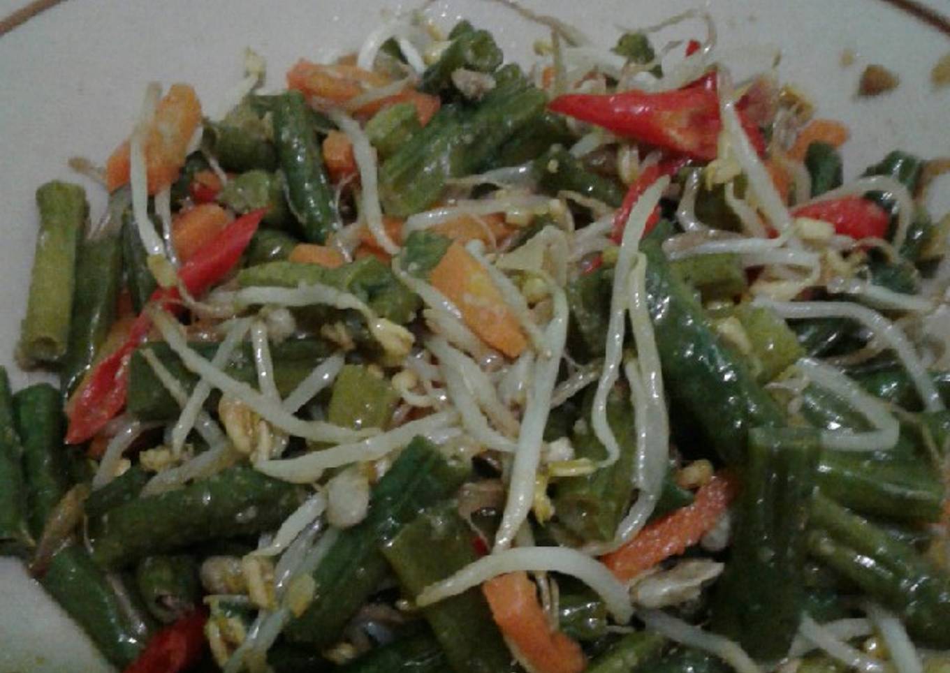 Oseng kacang warna warni