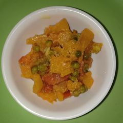 A picture of Pumpkin And peas veg.