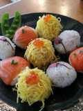 Temari Sushi for a Cherry Blossom Party or Hina-matsuri Girls' Day