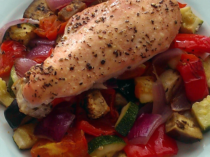 Easy Steps to Make|Recipe} Vickys Roast Chicken Ratatouille, GF DF EF SF NF, So Delicious
