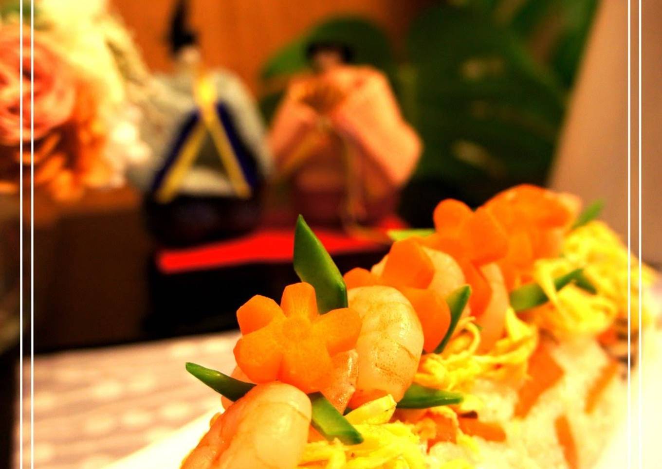 Doll Festival Chirashi Sushi Made Easy with Plastic Wrap