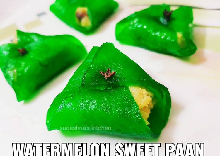 Recipe of Any-night-of-the-week Watermelon Sweet Paan