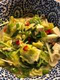 Tofu, miso and noodle soup - vegan