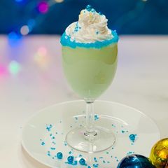 A picture of Blue berry hot chocolate.