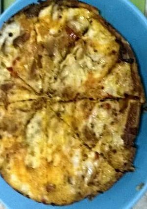 A picture of Pan fried pizza (non crust ).