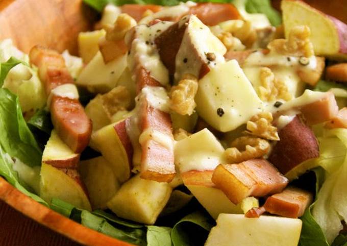 Autumn Salad with Sweet Potato and Apple