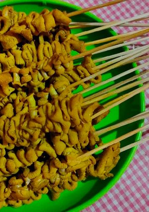 Foto resep Sate usus bumbu kuning