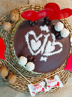 Foto principal de Tarta helada de coco 🥥 con cobertura de chocolate🍫