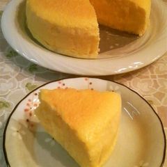A picture of Soufflé Cheesecake Made with Sliced Cheese.