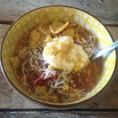A picture of Chastain's taco soup.