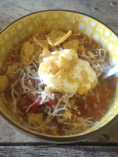 A picture of Chastain's taco soup.