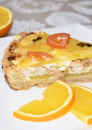 Narancsos csirkés burgonyás pite recept fotója