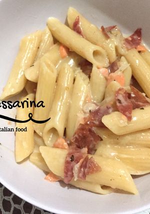 Foto resep Penne with Salmon and Smoked Beef
