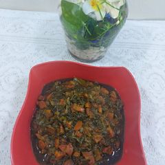 A picture of Carrot with fenugreek leaves.