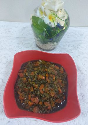 A picture of Carrot with fenugreek leaves.