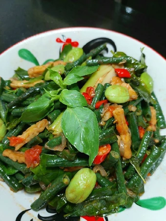 Cara Gampang Membuat Resep 256. Tumis kacang panjang,tempe daun so, kemangi yang Bisa Manjain Lidah Anti Ribet, Mantap