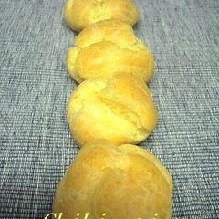 A picture of Cream Puff Pastry with a Spoon.
