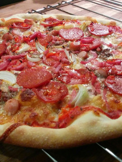 A picture of Pizza dough (with yeast).