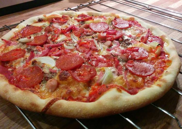 Recipe: Appetizing Pizza dough (with yeast)