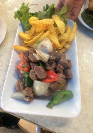 Hình của món Bò lúc lắc.