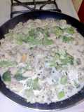 Chicken broccoli and ziti w/ white wine cream sauce