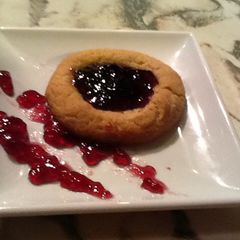 A picture of PB&J Thumbprint Cookies.
