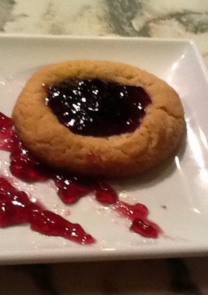 A picture of PB&J Thumbprint Cookies.
