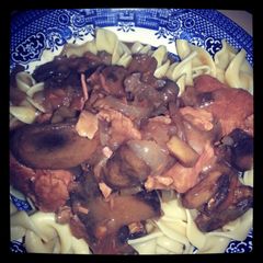 A picture of Slow Cooker Beef Tips In Gravy.