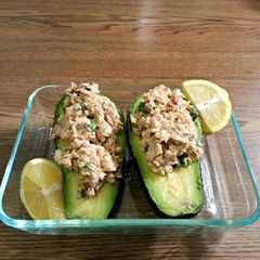 A picture of SALMON SALAD.
